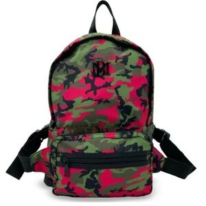 Badgley Mischka Camouflage Backpack with Pink Accents & Detachable hip pack NWT